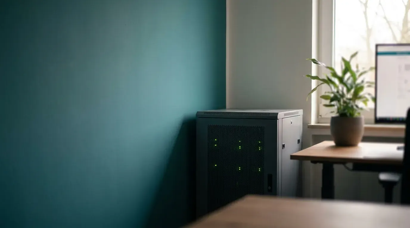 Kleiner Serverschrank in einem Büro